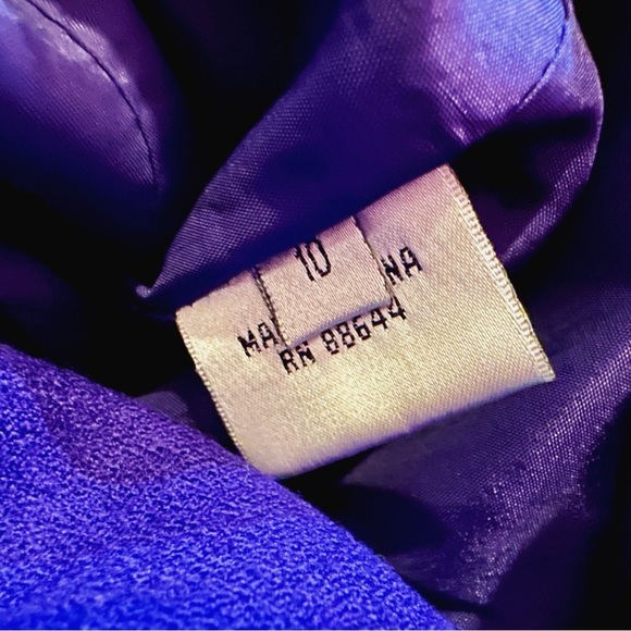 John Meyer of Norwich Vintage Indigo Purple & Black Brocade Sequin Wool Blazer - Picture 12 of 16